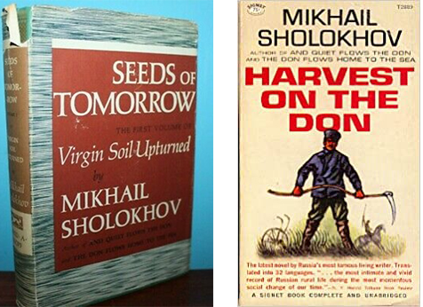 Book covers: Seeds of Tomorrow and Harvest on the Don, both by Mikhail Sholokhov